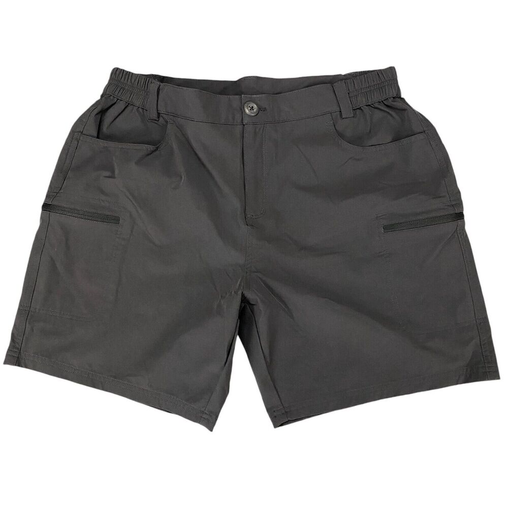 Willit Athletic Outdoor Cargo Shorts Womens Large Gray Stretch Zip Pockets Golf